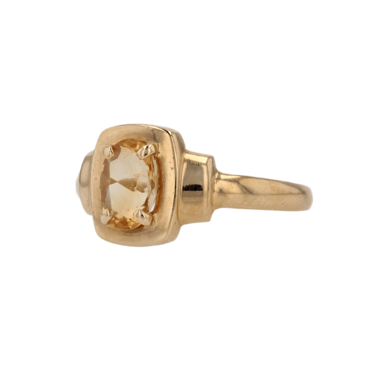 Bague Cocktail en or jaune et citrine - Castafiore