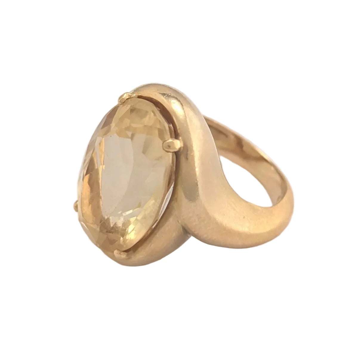 Bague Cocktail en or jaune et citrine - Castafiore