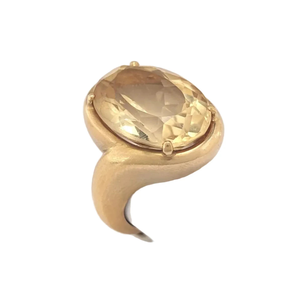 Bague Cocktail en or jaune et citrine - Castafiore
