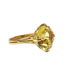 Bague Cocktail en or jaune et citrine - Castafiore