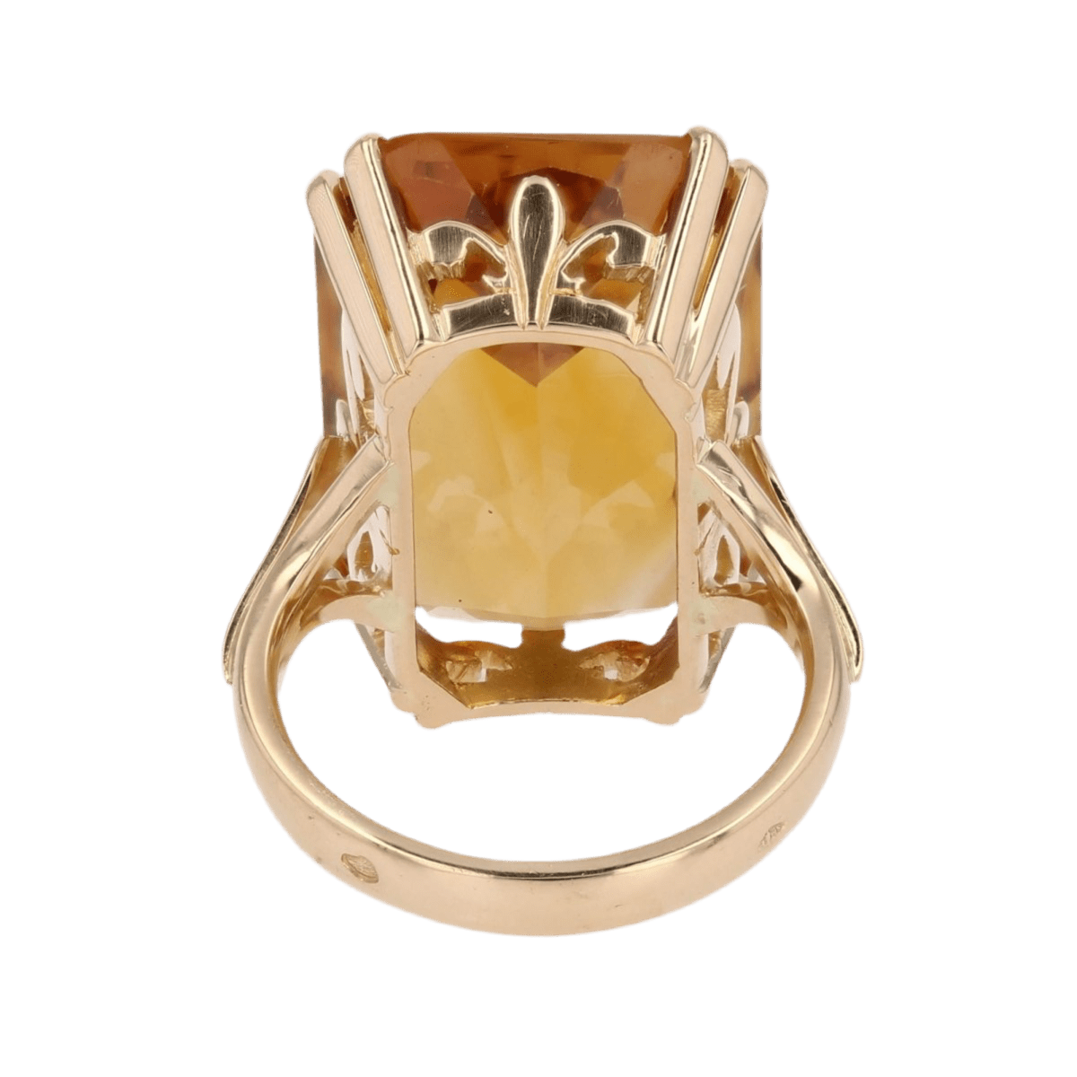 Bague Cocktail en or jaune et citrine - Castafiore