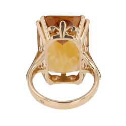 Bague Cocktail en or jaune et citrine - Castafiore
