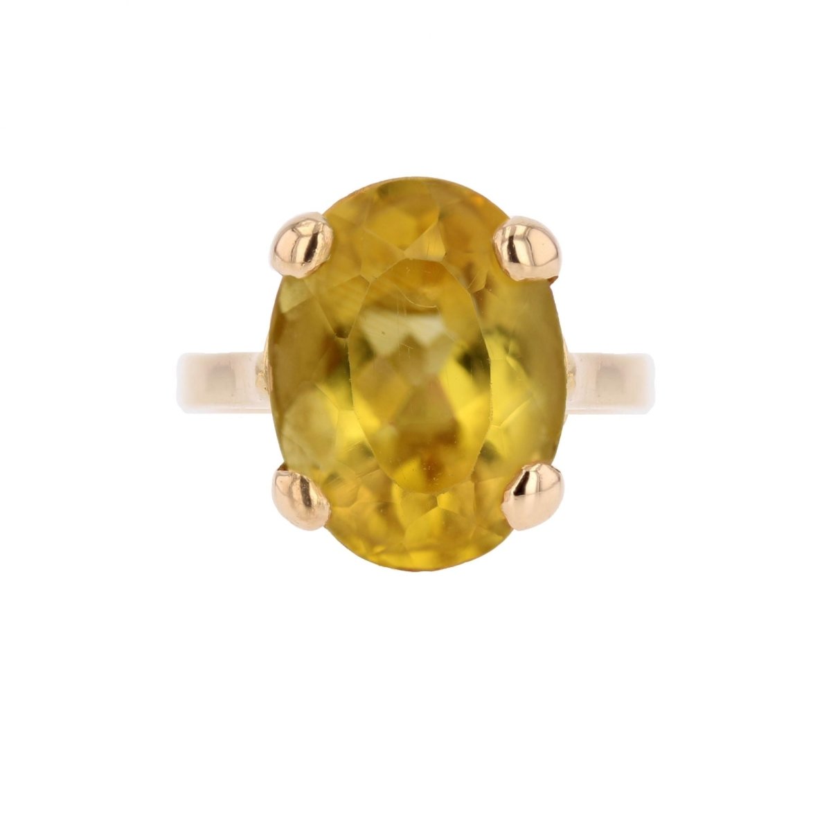 Bague Cocktail en or jaune et citrine - Castafiore
