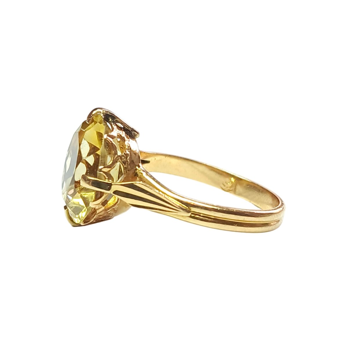 Bague Cocktail en or jaune et citrine - Castafiore