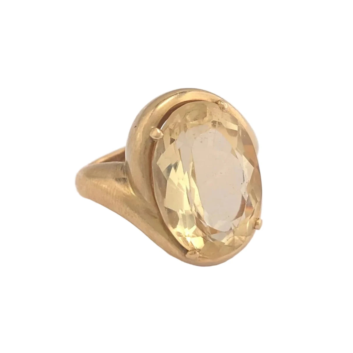 Bague Cocktail en or jaune et citrine - Castafiore