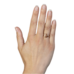 Bague Cocktail en or jaune et citrine - Castafiore