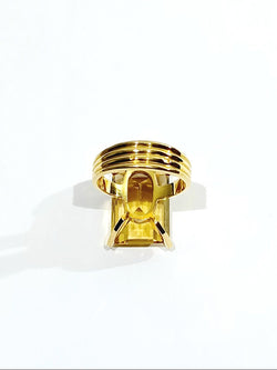 Bague Cocktail en or jaune et citrine - Castafiore