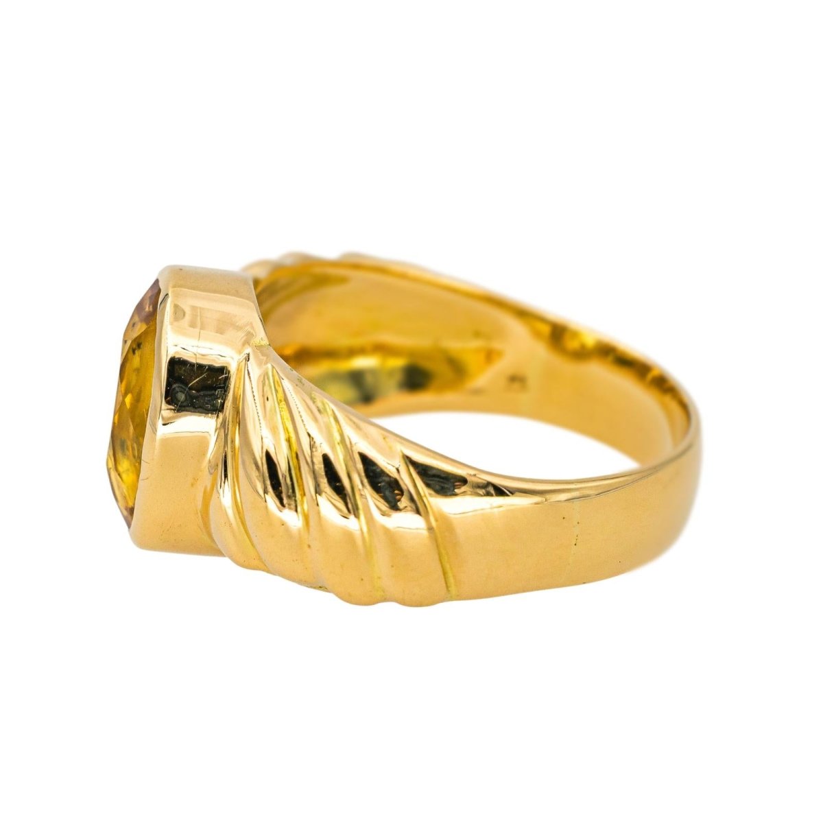 Bague Cocktail en or jaune et citrine - Castafiore