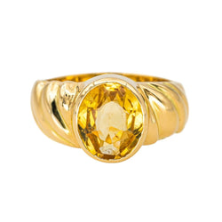 Bague Cocktail en or jaune et citrine - Castafiore