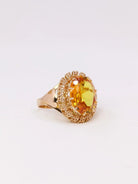 Bague Cocktail en or jaune et citrine - Castafiore