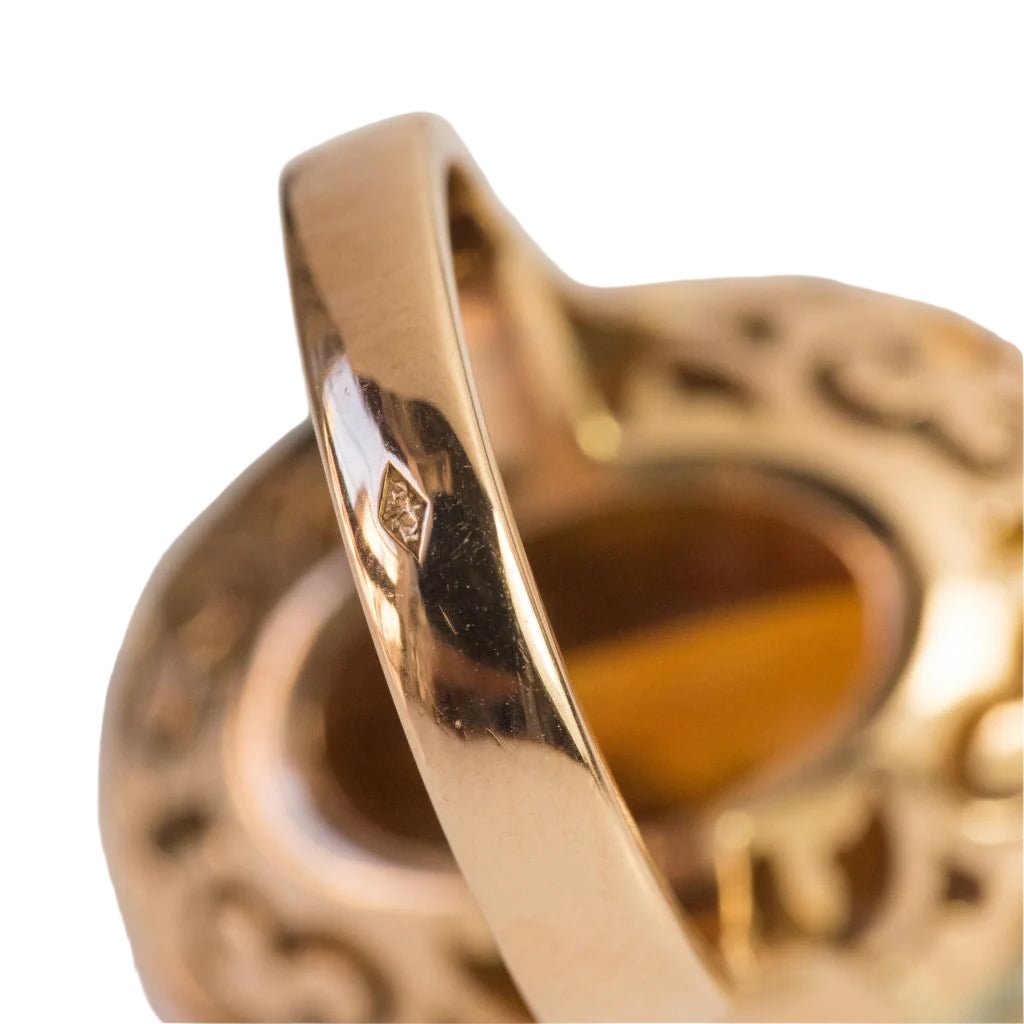 Bague Cocktail en or jaune et citrine - Castafiore