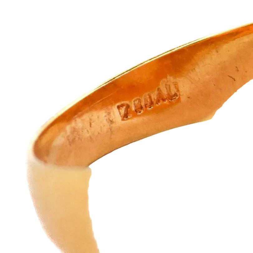 Bague Cocktail en or jaune et corail - Castafiore