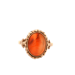 Bague Cocktail en or jaune et cornaline - Castafiore