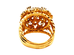 Bague Cocktail en or jaune et diamant - Castafiore