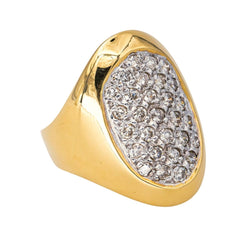 Bague Cocktail en or jaune et diamants - Castafiore