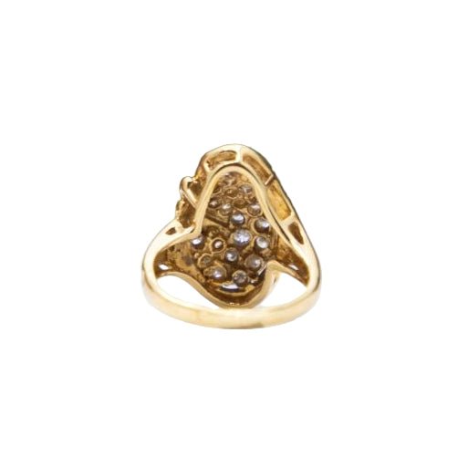 Bague Cocktail en or jaune et diamants - Castafiore