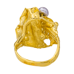 Bague Cocktail en or jaune et diamants - Castafiore