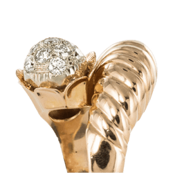 Bague Cocktail en or jaune et diamants - Castafiore