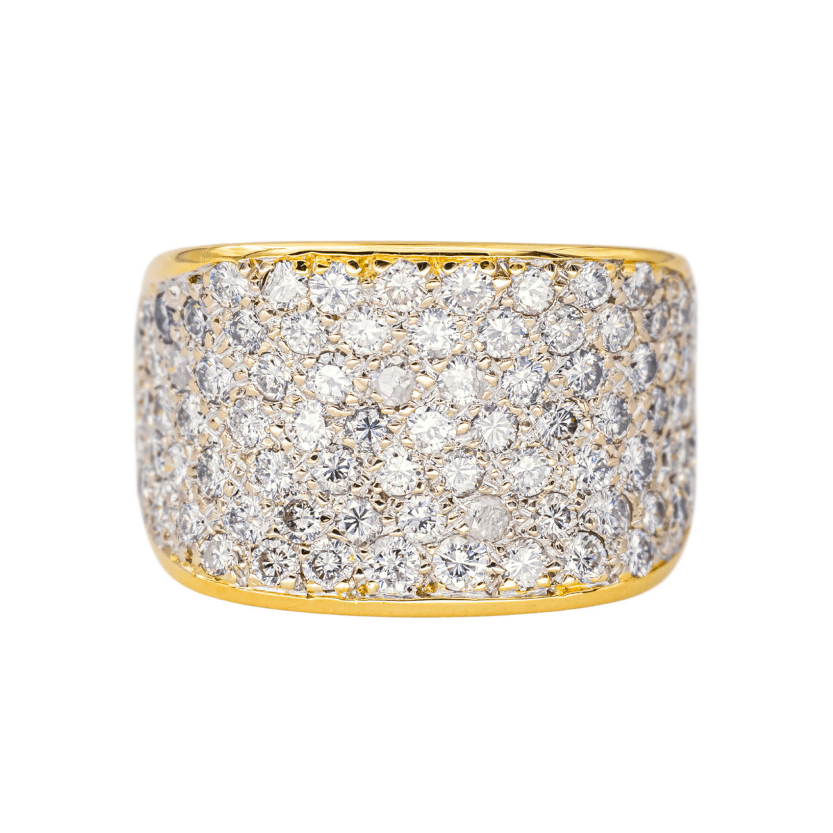 Bague Cocktail en or jaune et diamants - Castafiore