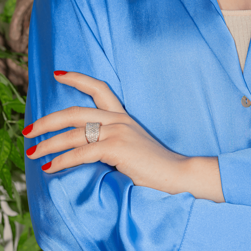 Bague Cocktail en or jaune et diamants - Castafiore