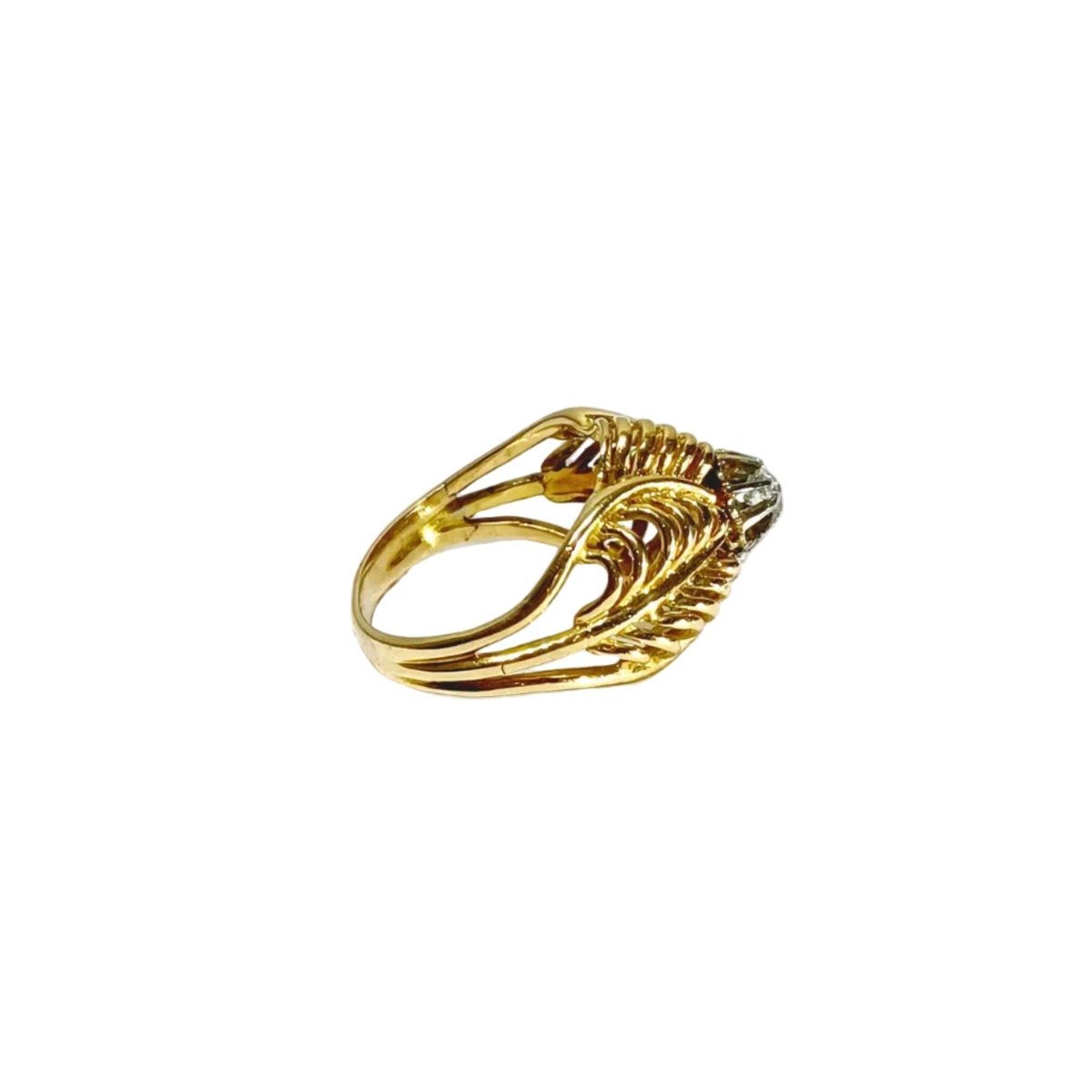 Bague Cocktail en or jaune et diamants - Castafiore
