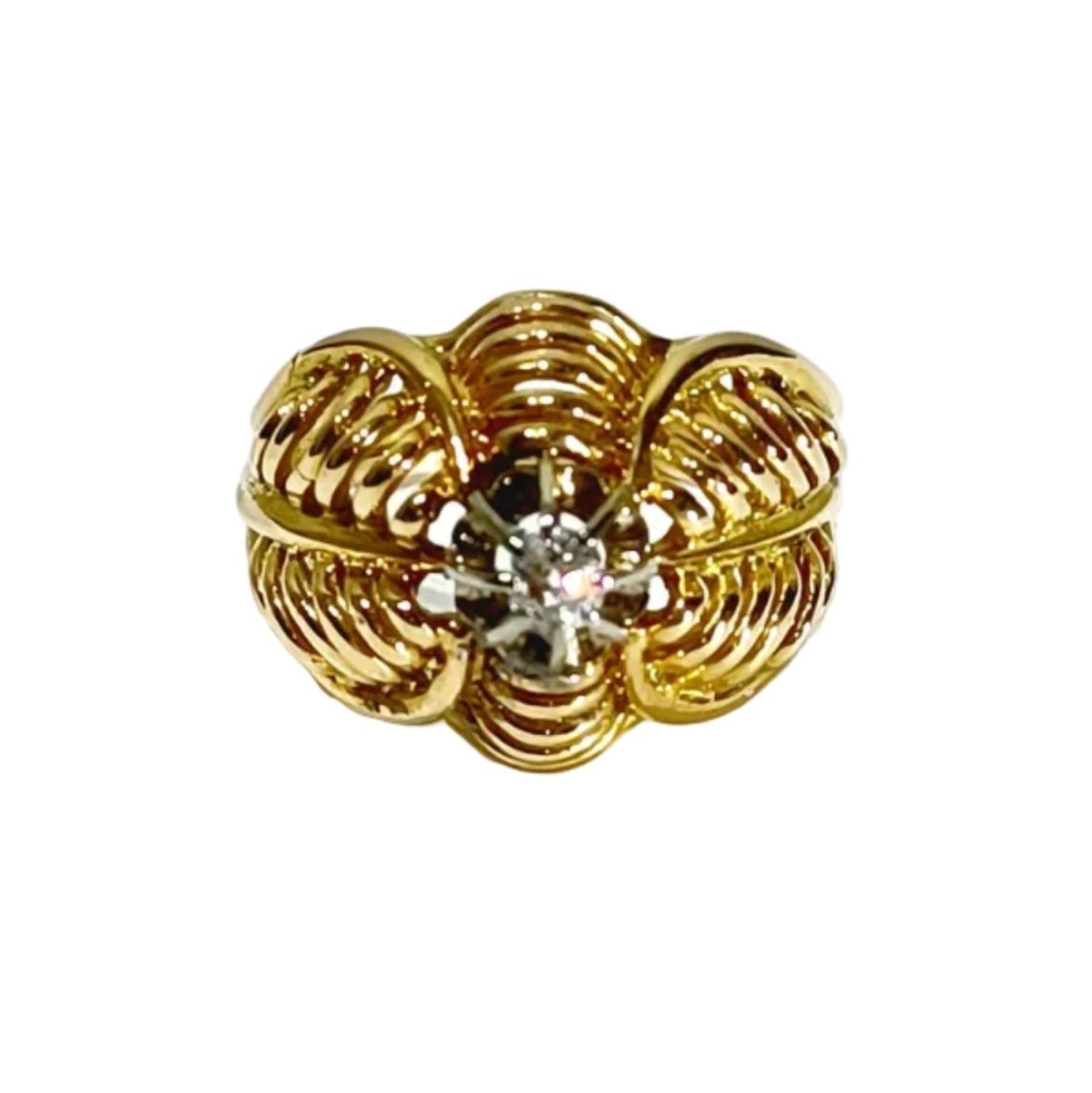 Bague Cocktail en or jaune et diamants - Castafiore