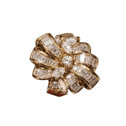 Bague Cocktail en or jaune et diamants - Castafiore