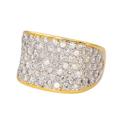 Bague Cocktail en or jaune et diamants - Castafiore