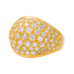 Bague Cocktail en or jaune et diamants - Castafiore