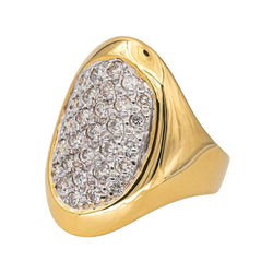 Bague Cocktail en or jaune et diamants - Castafiore