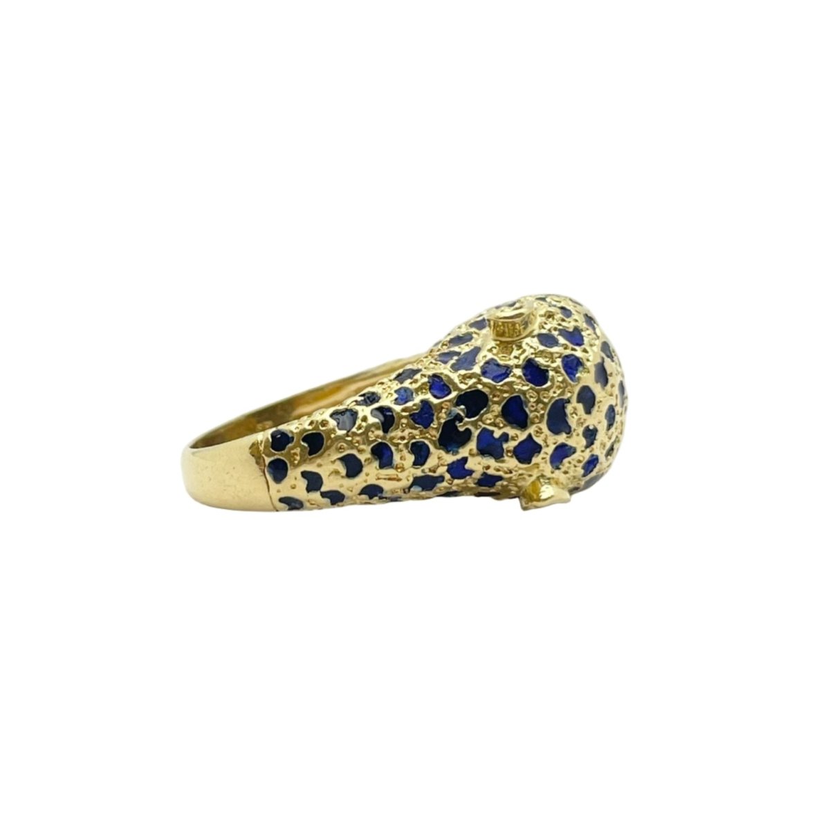 Bague Cocktail en or jaune et émail - Castafiore