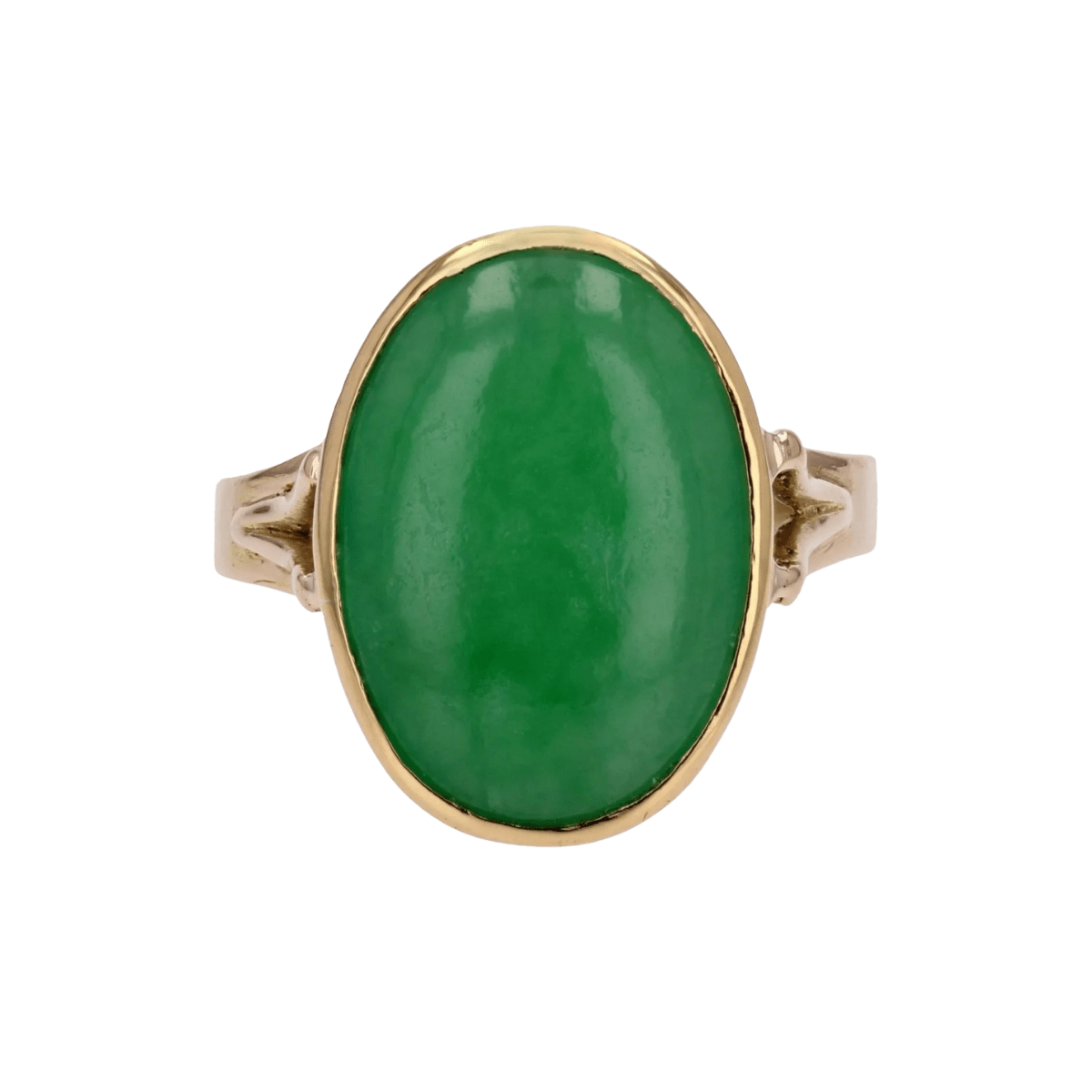 Bague Cocktail en or jaune et jade - Castafiore