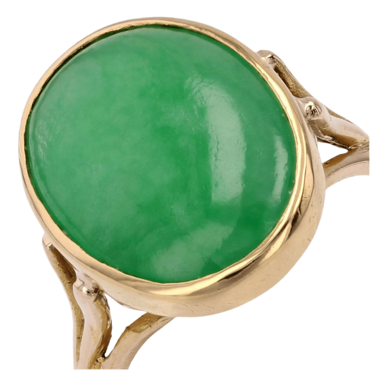 Bague Cocktail en or jaune et jade - Castafiore