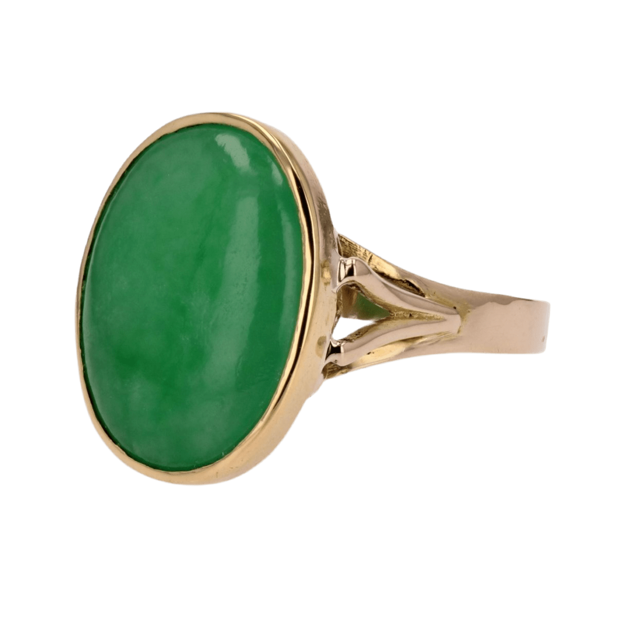 Bague Cocktail en or jaune et jade - Castafiore