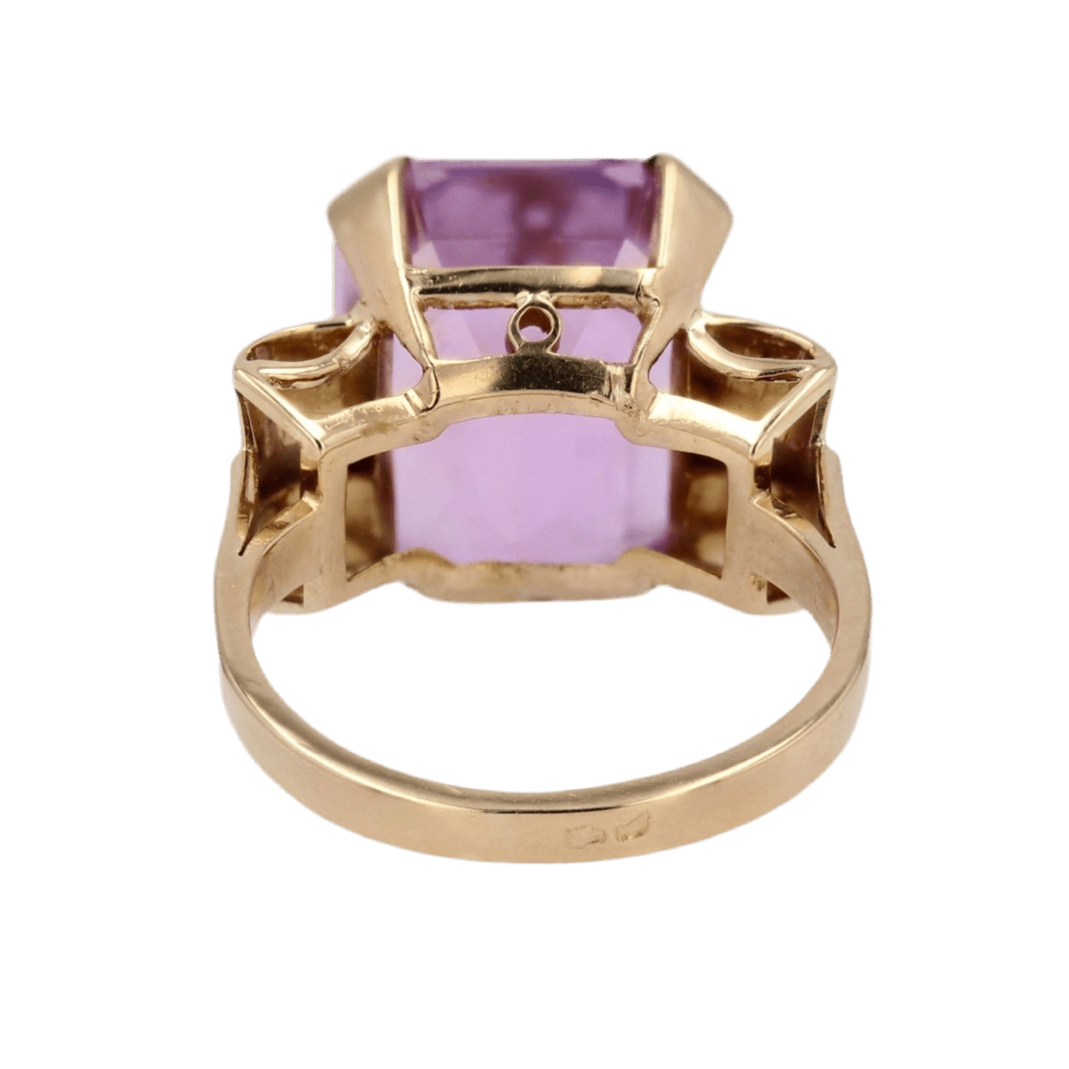 Bague Cocktail en or jaune et kunzite - Castafiore