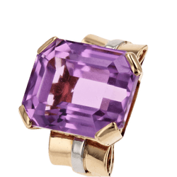 Bague Cocktail en or jaune et kunzite - Castafiore