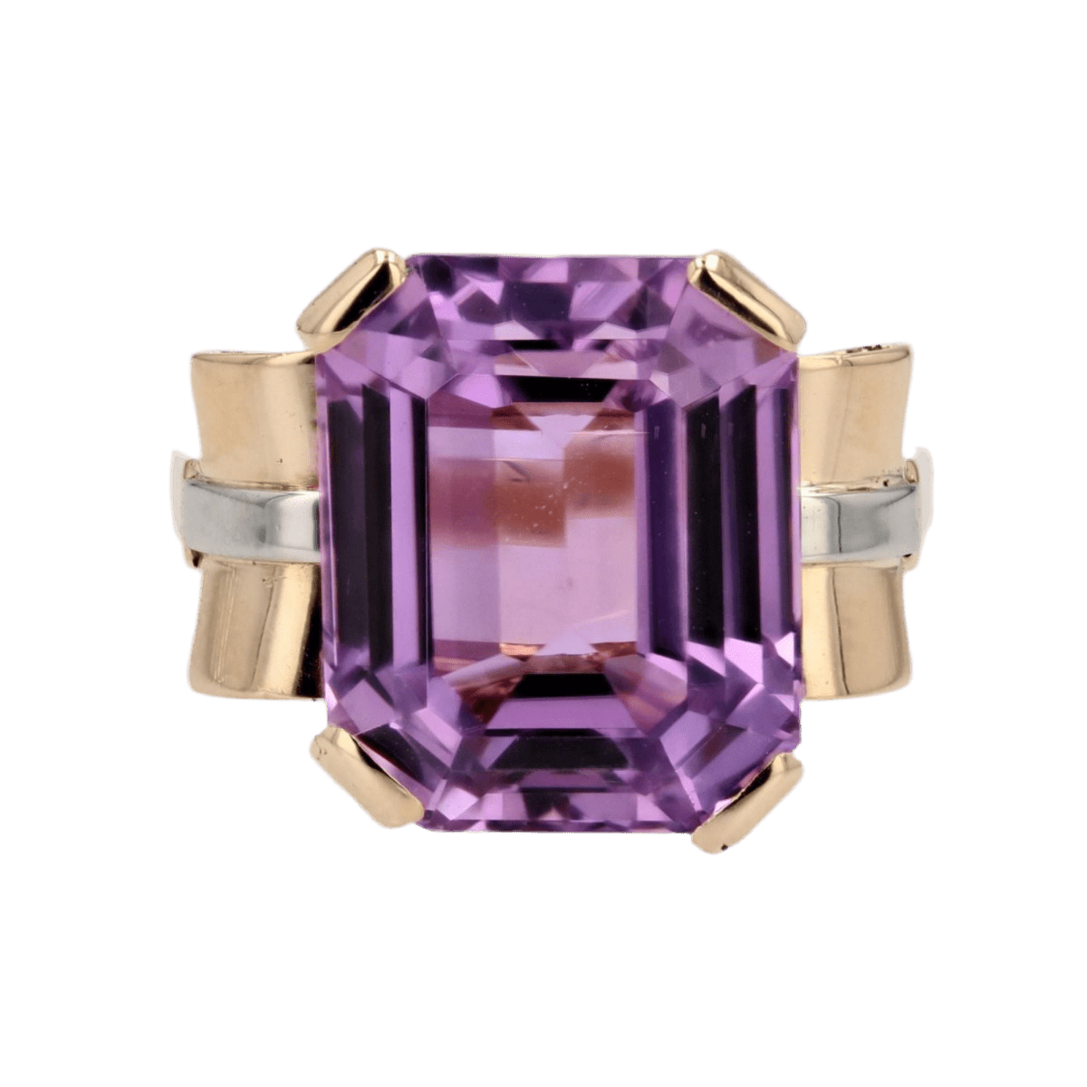 Bague Cocktail en or jaune et kunzite - Castafiore