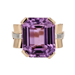 Bague Cocktail en or jaune et kunzite - Castafiore
