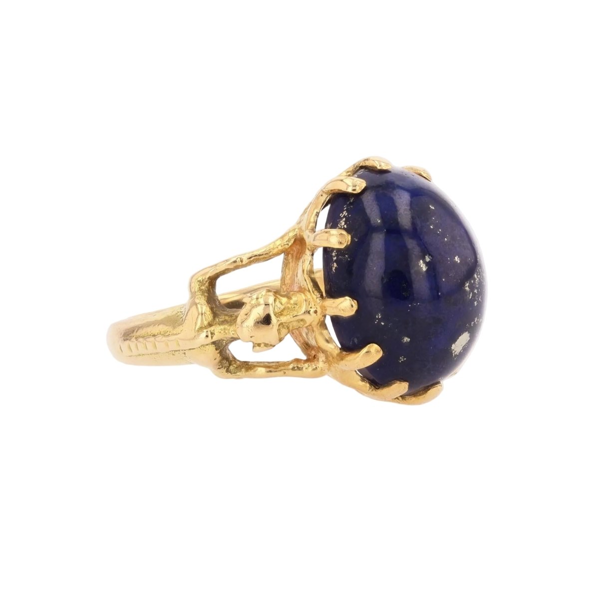 Bague Cocktail en or jaune et lapis - lazuli - Castafiore