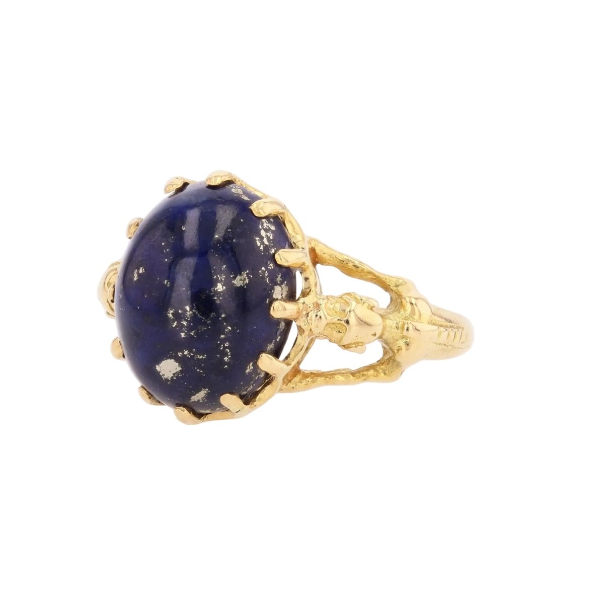 Bague Cocktail en or jaune et lapis - lazuli - Castafiore