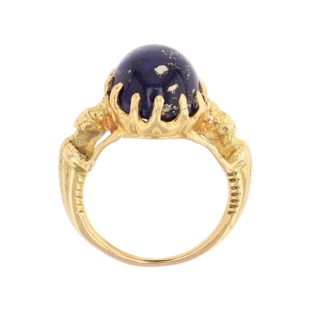 Bague Cocktail en or jaune et lapis - lazuli - Castafiore
