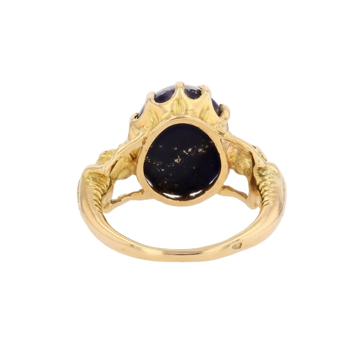 Bague Cocktail en or jaune et lapis - lazuli - Castafiore