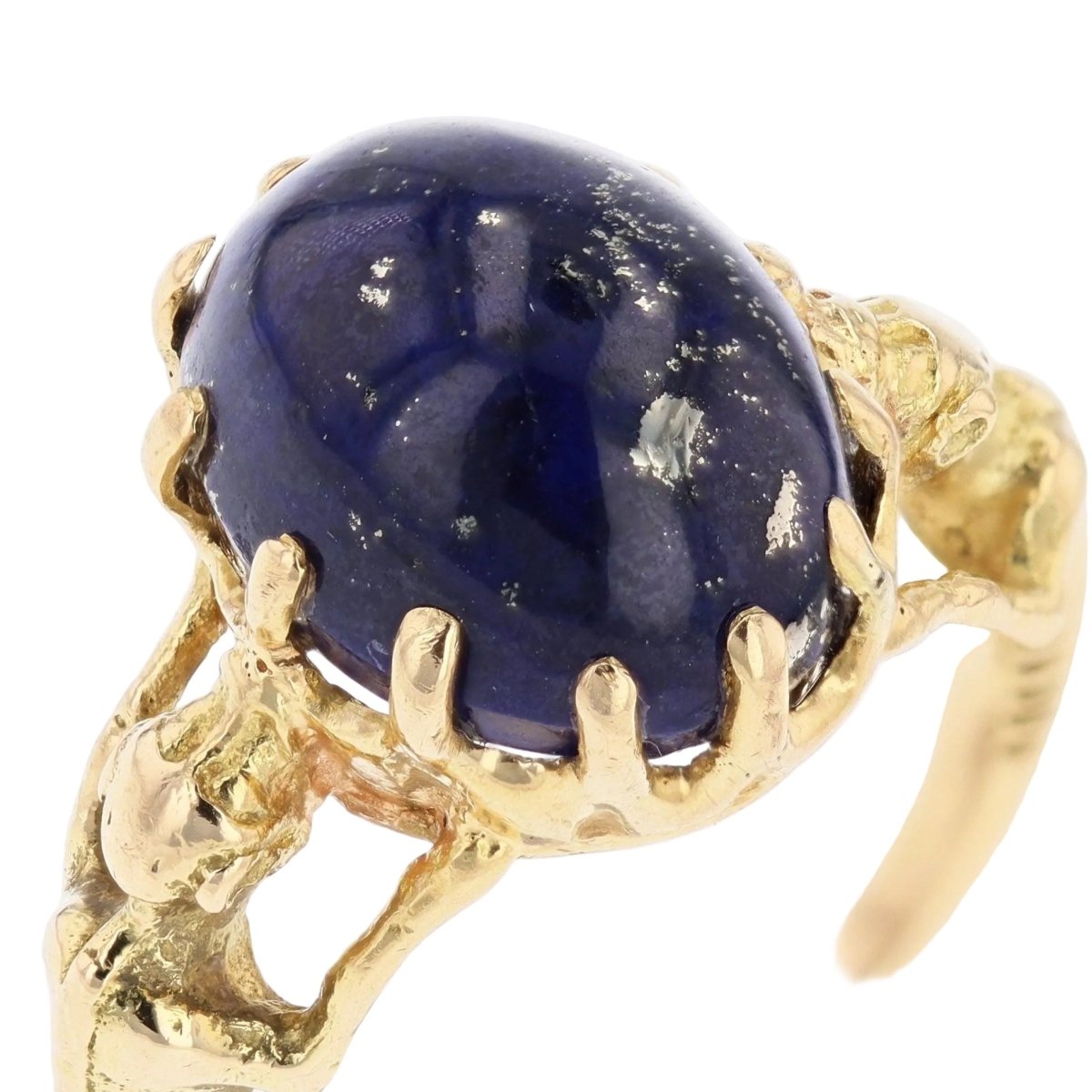 Bague Cocktail en or jaune et lapis - lazuli - Castafiore