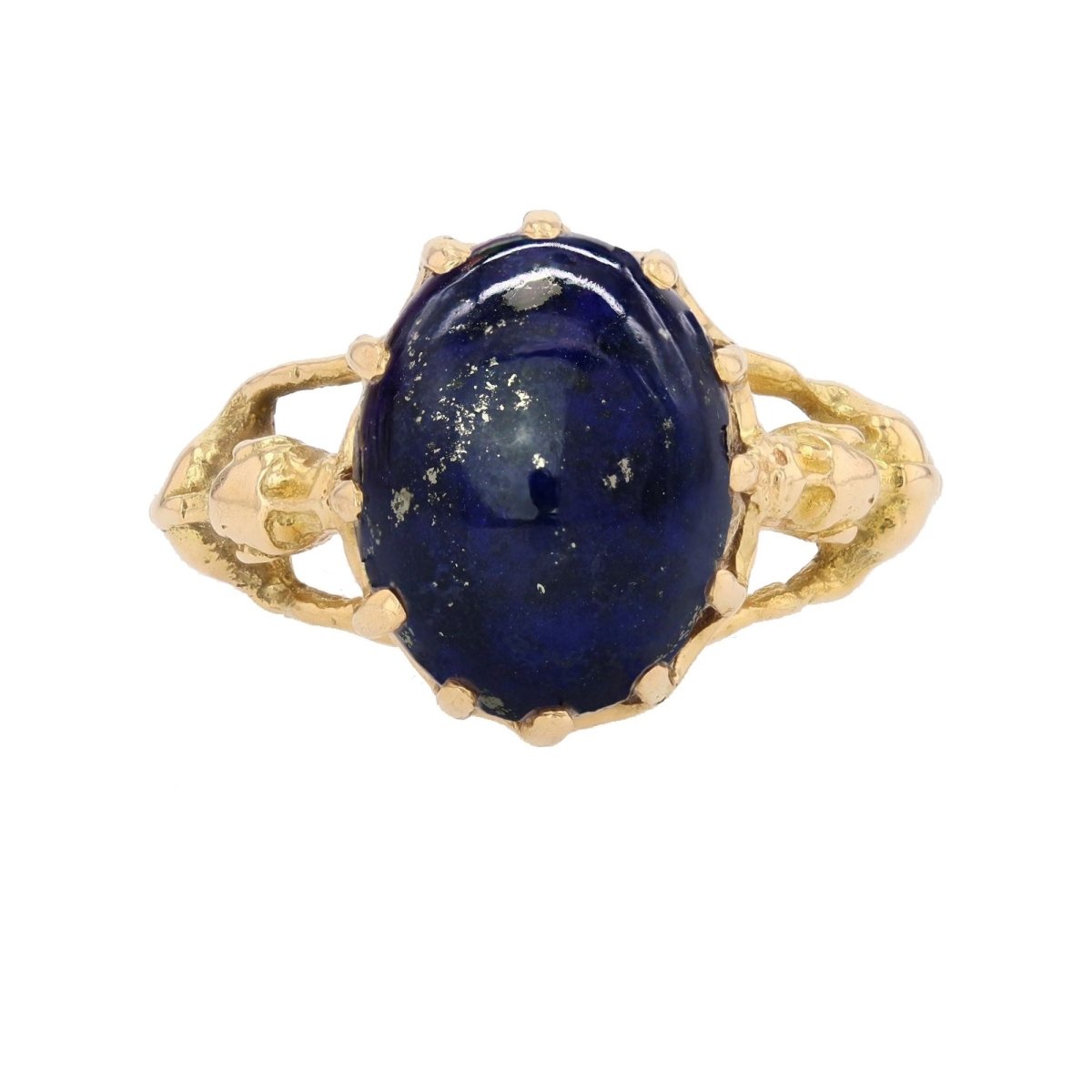 Bague Cocktail en or jaune et lapis - lazuli - Castafiore