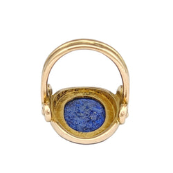 Bague Cocktail en or jaune et lapis - lazuli - Castafiore