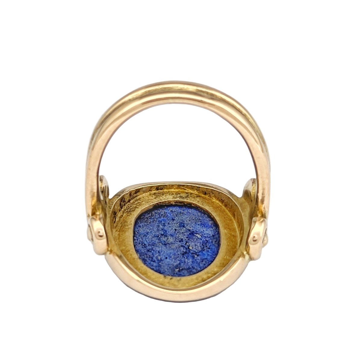 Bague Cocktail en or jaune et lapis - lazuli - Castafiore