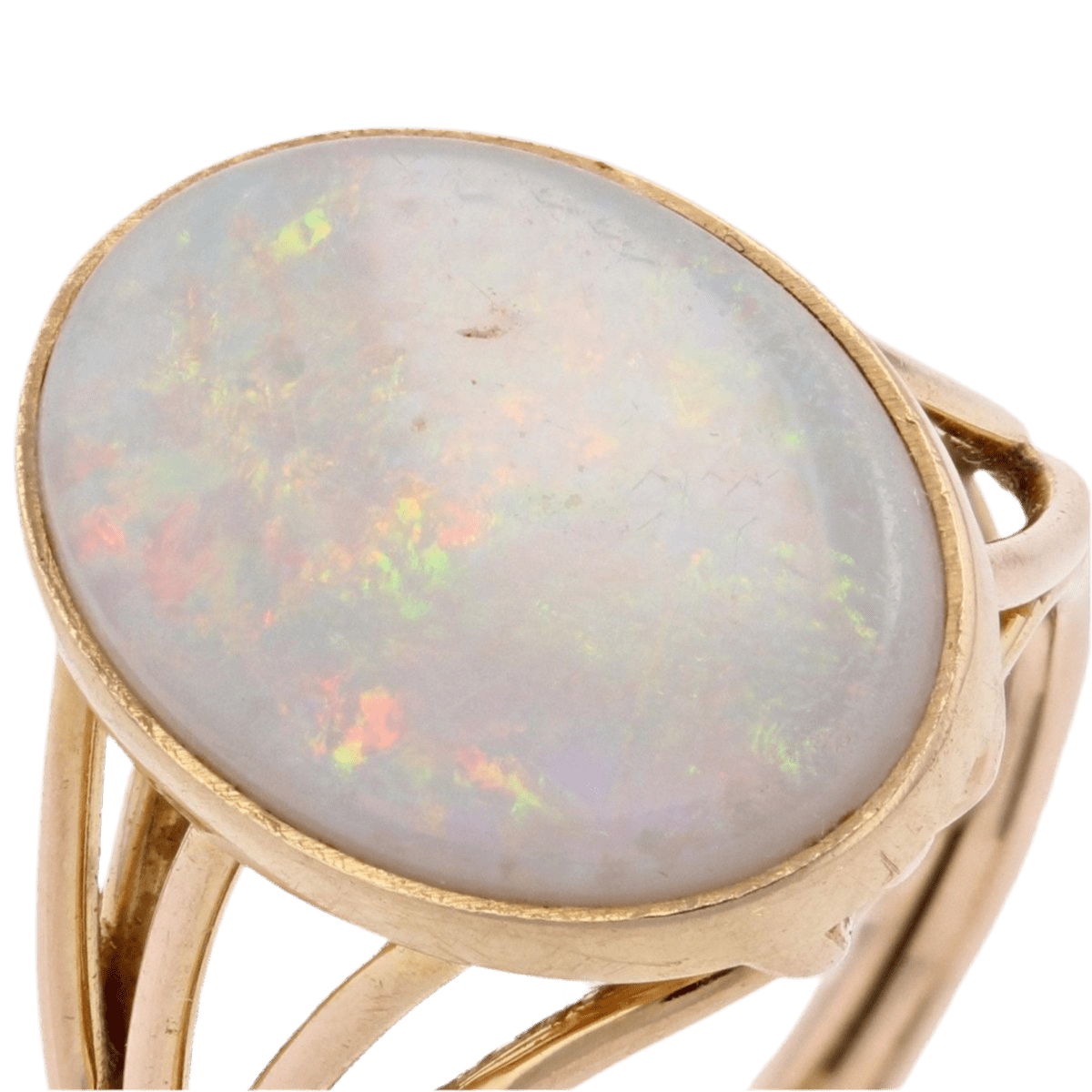 Bague Cocktail en or jaune et opale - Castafiore