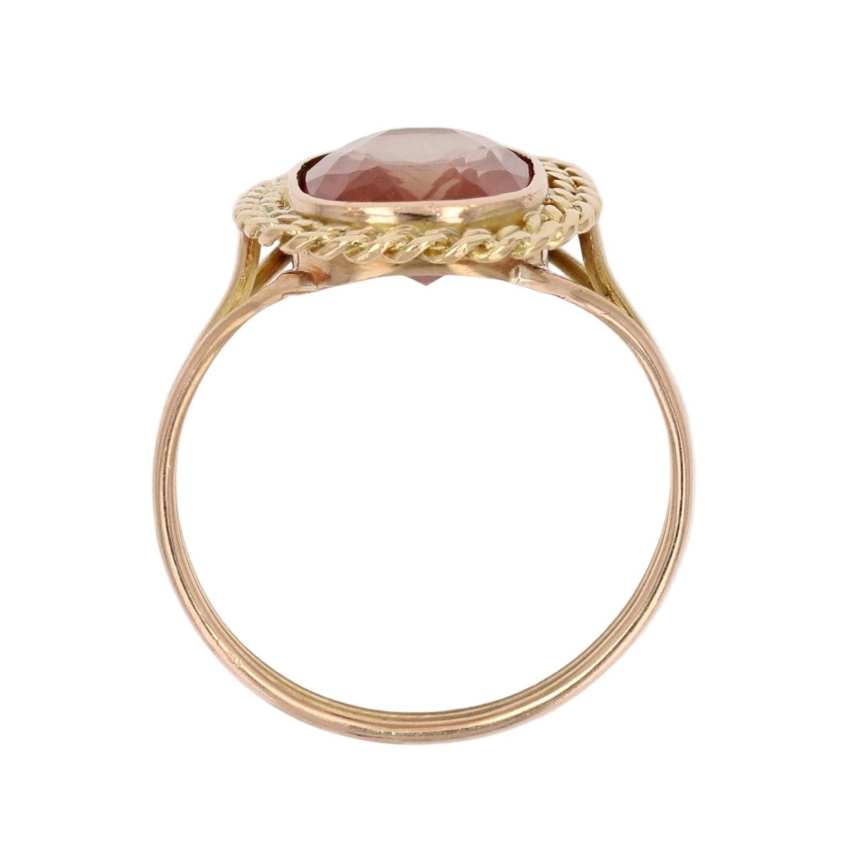 Bague Cocktail en or jaune et pierre de soleil - Castafiore