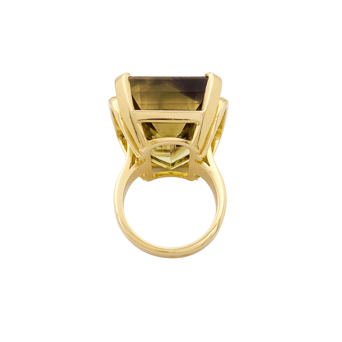 Bague Cocktail en or jaune et quartz - Castafiore