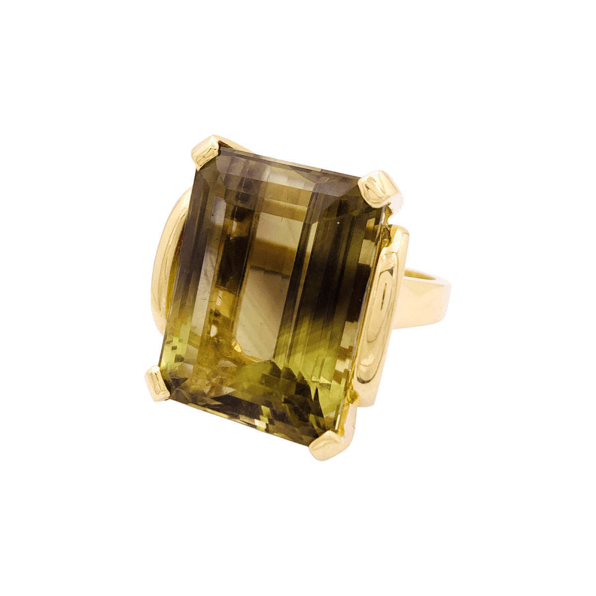 Bague Cocktail en or jaune et quartz - Castafiore